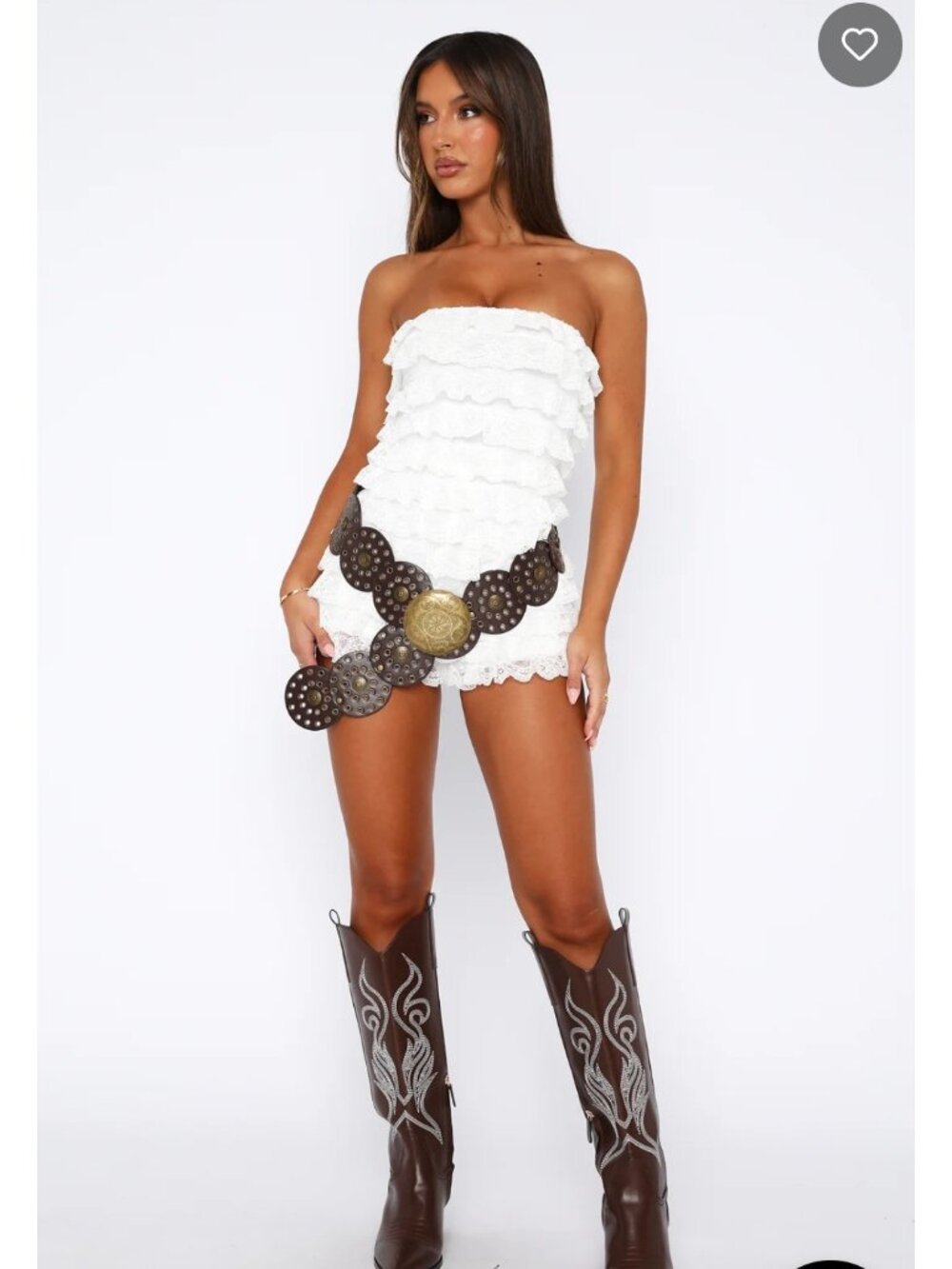 White Lace Mini Dress Romper XS Summer Festival Love Island Boho